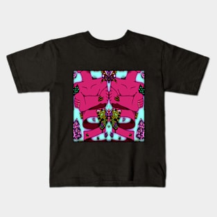 Pink Nervous Butterfly Kids T-Shirt